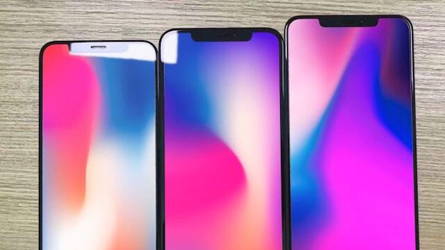 Concepto de las pantallas de los iPhones 2018.
