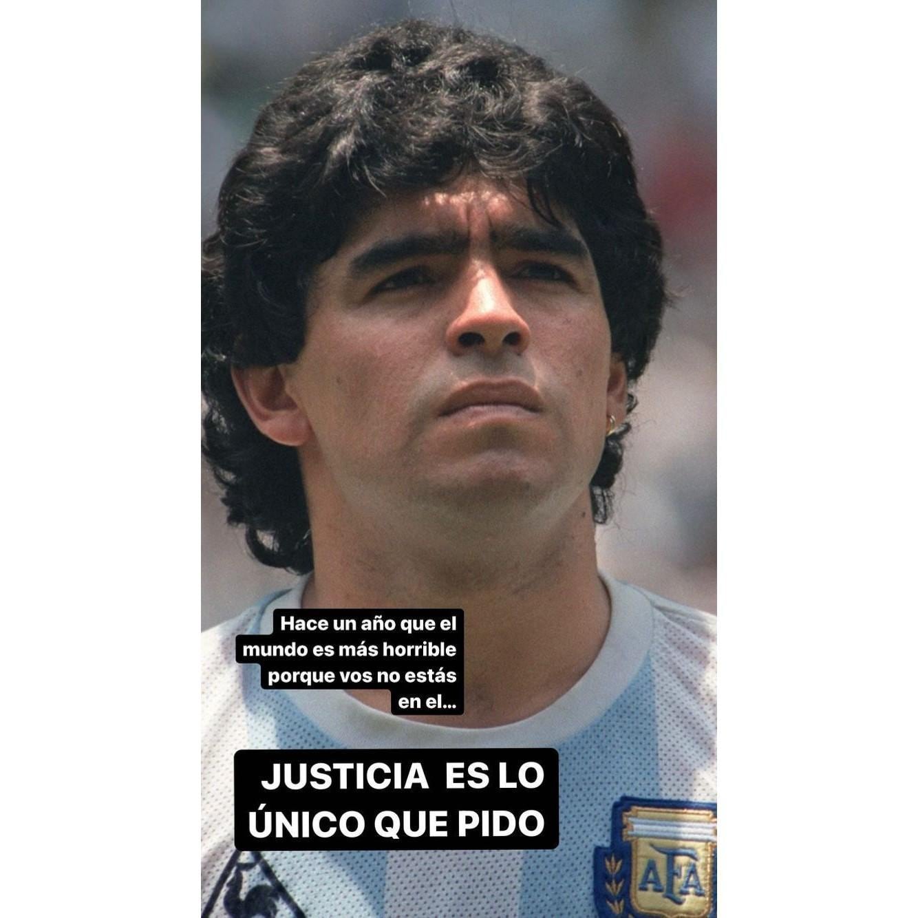 Dalma Maradona recordó a su padre a un año de su muerte