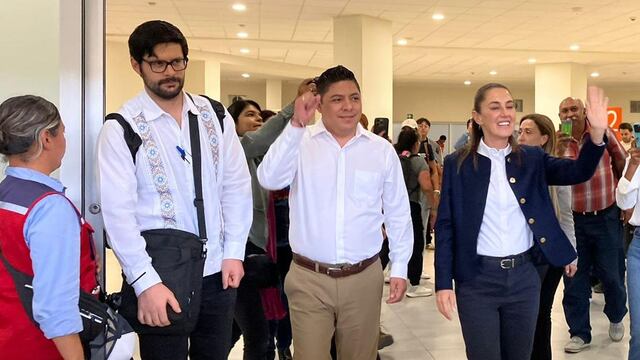 Ricardo Gallardo recibe a Claudia Sheinbaum en San Luis Potosí