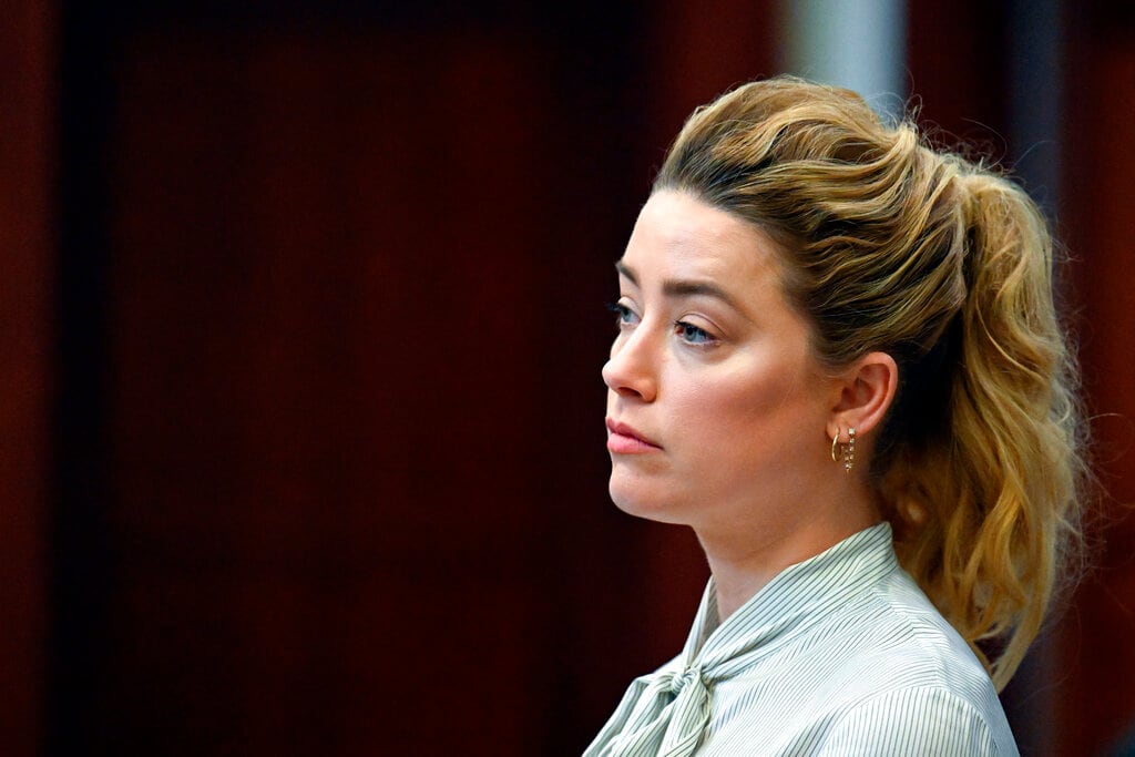 Amber Heard durante el juicio