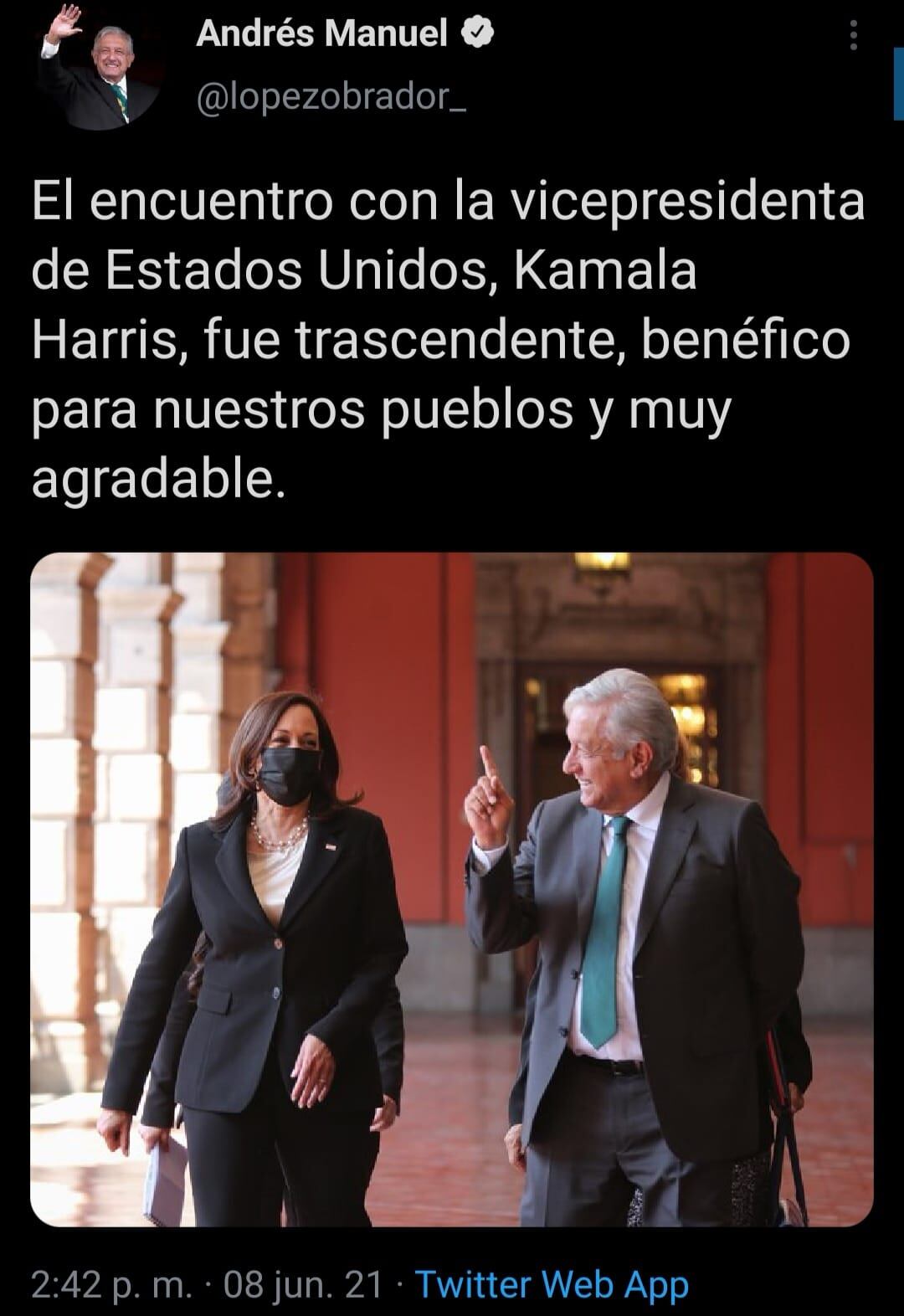 AMLO con Kamala Harris