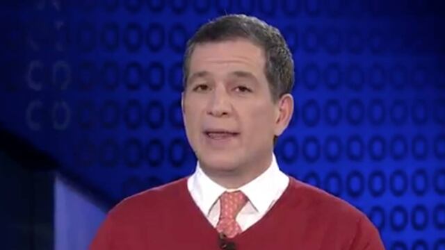 Javier Alarcón durante un programa en vivo.