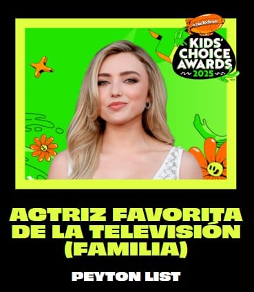 Ganadores Kids Choice Awards 2025