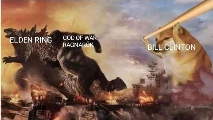 Le llueven memes a Elden Ring, ganador de mejor juego del año 2022, porque Bill Clinton le robó la noche