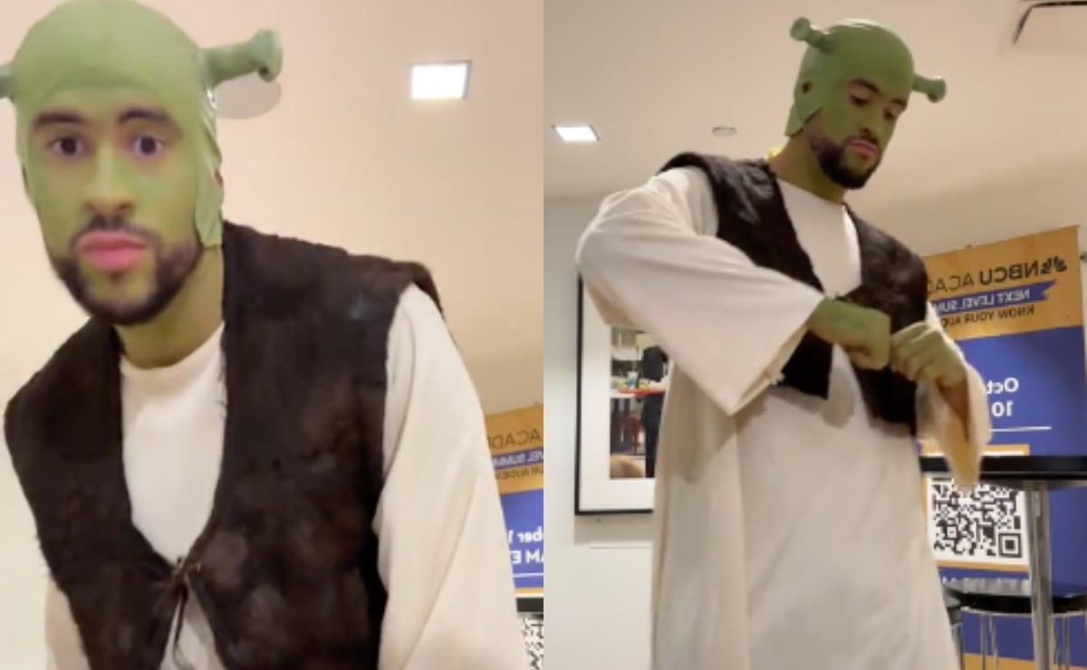 Bad Bunny se disfraza de Shrek para halagar su nuevo álbum