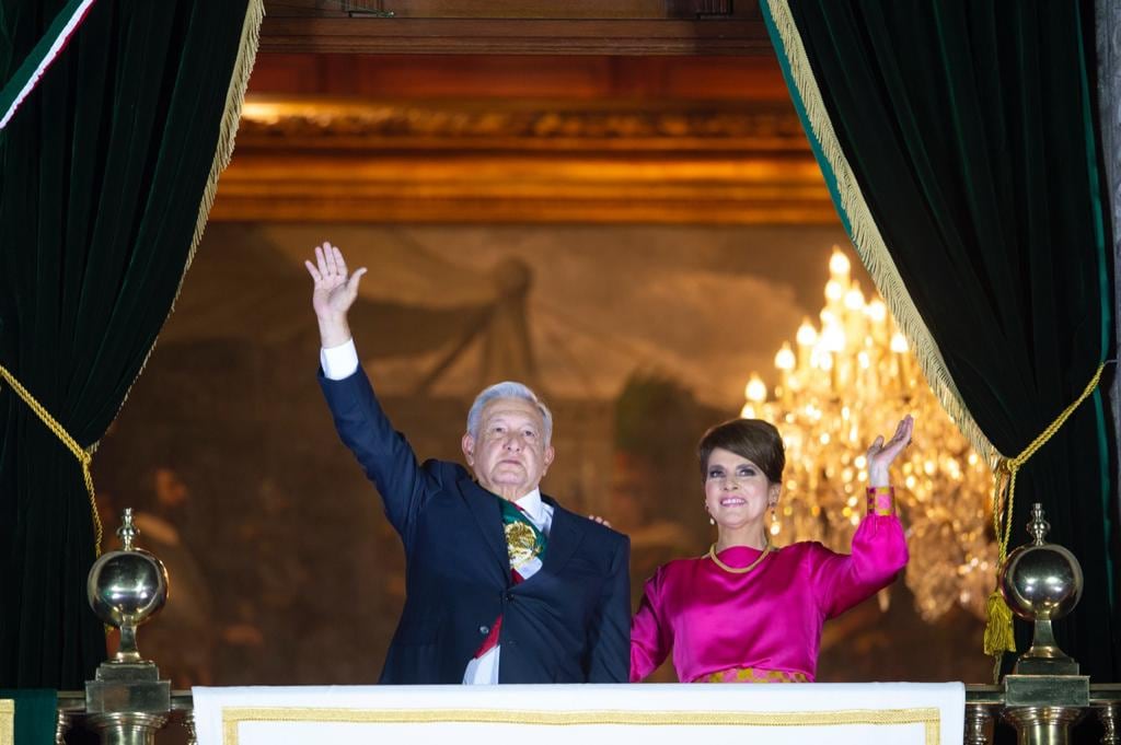 Beatriz Gutiérrez Müller con Andrés López Obrador