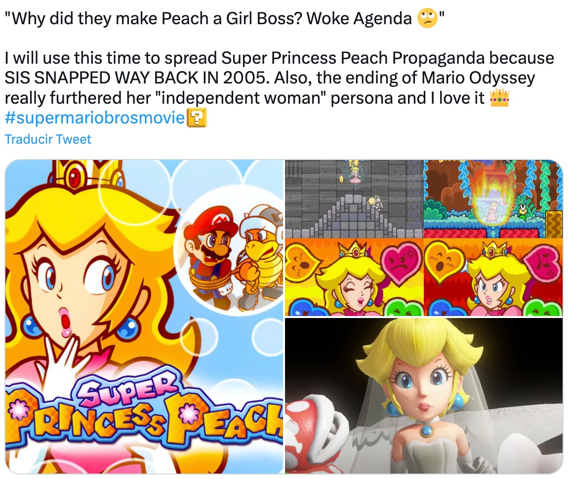 Critican a la Princesa Peach en Super Mario Bros. por su feminismo y usuarios aseguran que siempre ha sido así
