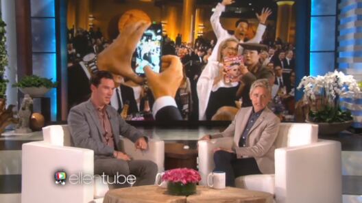 Ellen DeGeneres propone hilarantes nombres de bebé a Benedict Cumberbatch (VIDEO)