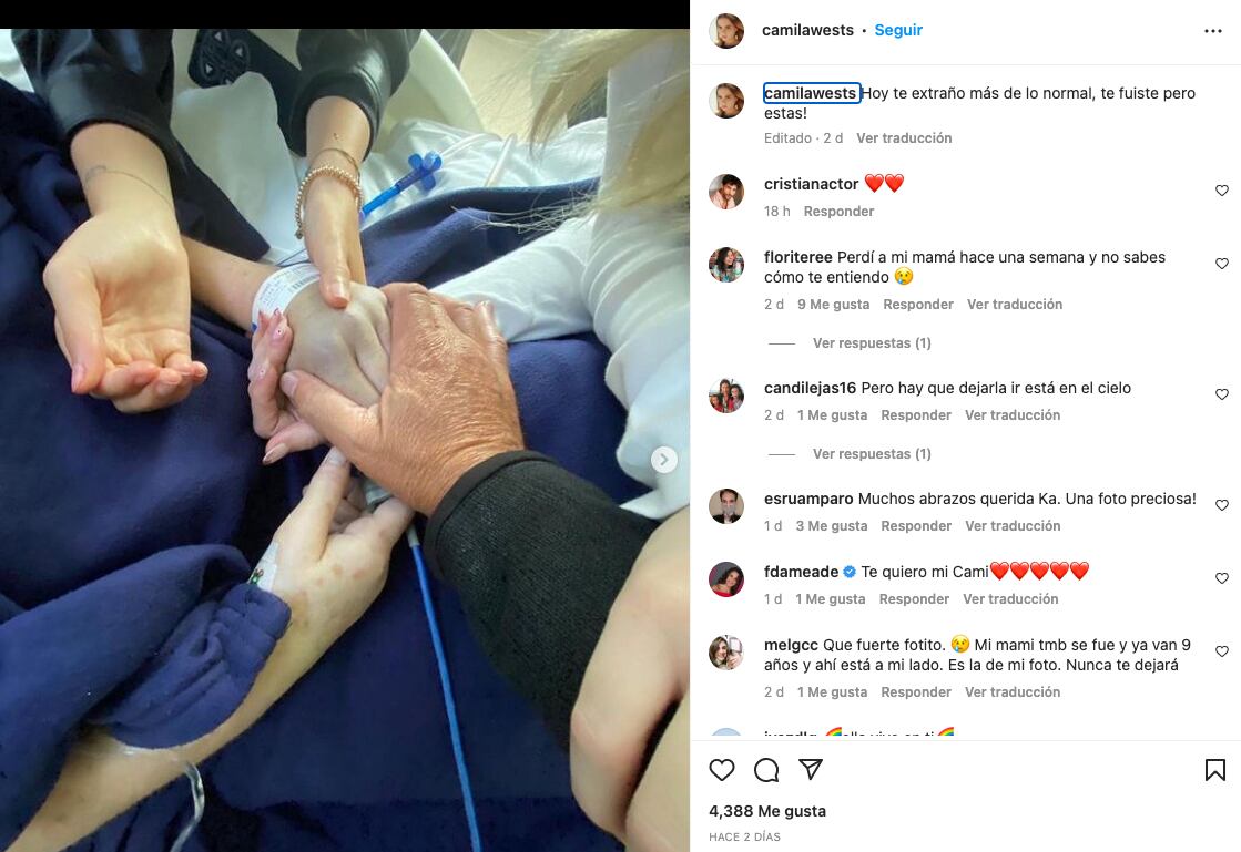 Camila West será madre por segunda ocasión, pero sigue triste por la muerte de su madre