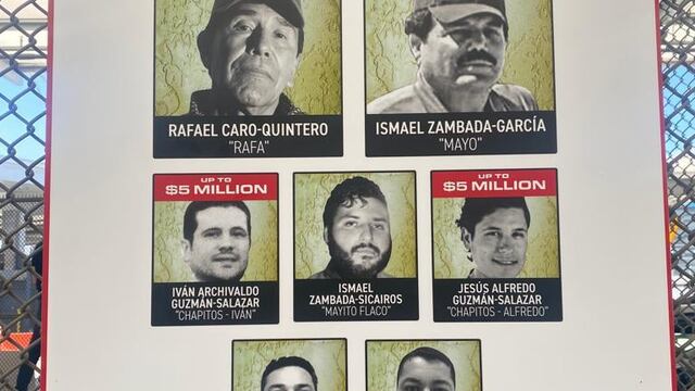 Cartel de recompensa para 7 líderes del cártel de Sinaloa