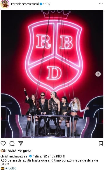 Christian Chávez festeja el Día Mundial de RBD.