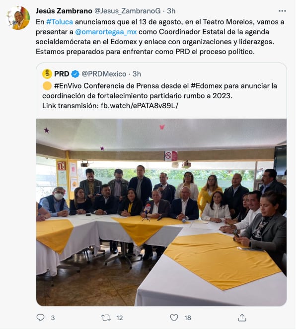 El PRD ya tiene a su candidato para las elecciones 2023 en el Estado de México