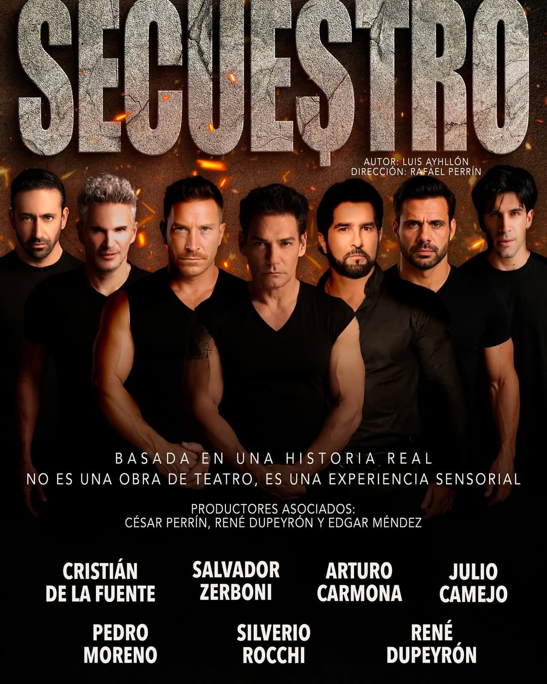 Obra de teatro Secuestro producida por Omar Suárez.