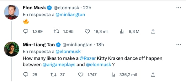 Elon Musk coqueteó con Ari Gameplays y no es broma