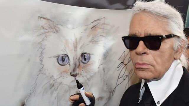Choupette y Karl Lagerfeld