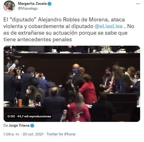 Margarita Zavala sobre diputado Alejandro Robles