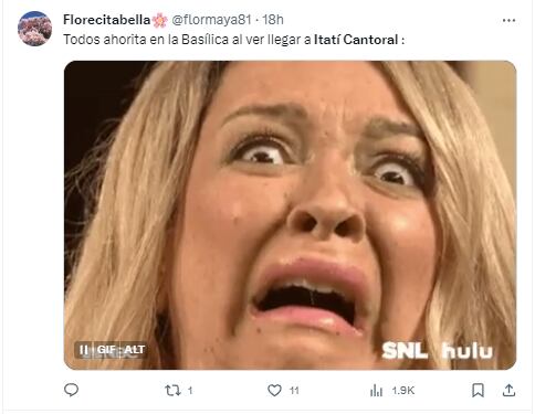 Memes de Itatí Cantoral cantando ‘La Guadalupana