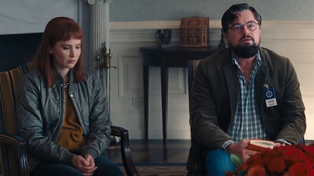 Leonardo Di Caprio y Jennifer Lawrence en 'Don't Look Up'