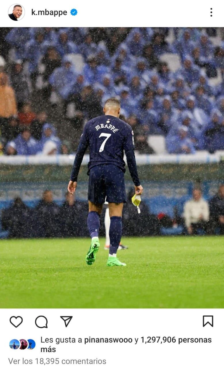 Publicación de Mbappé.