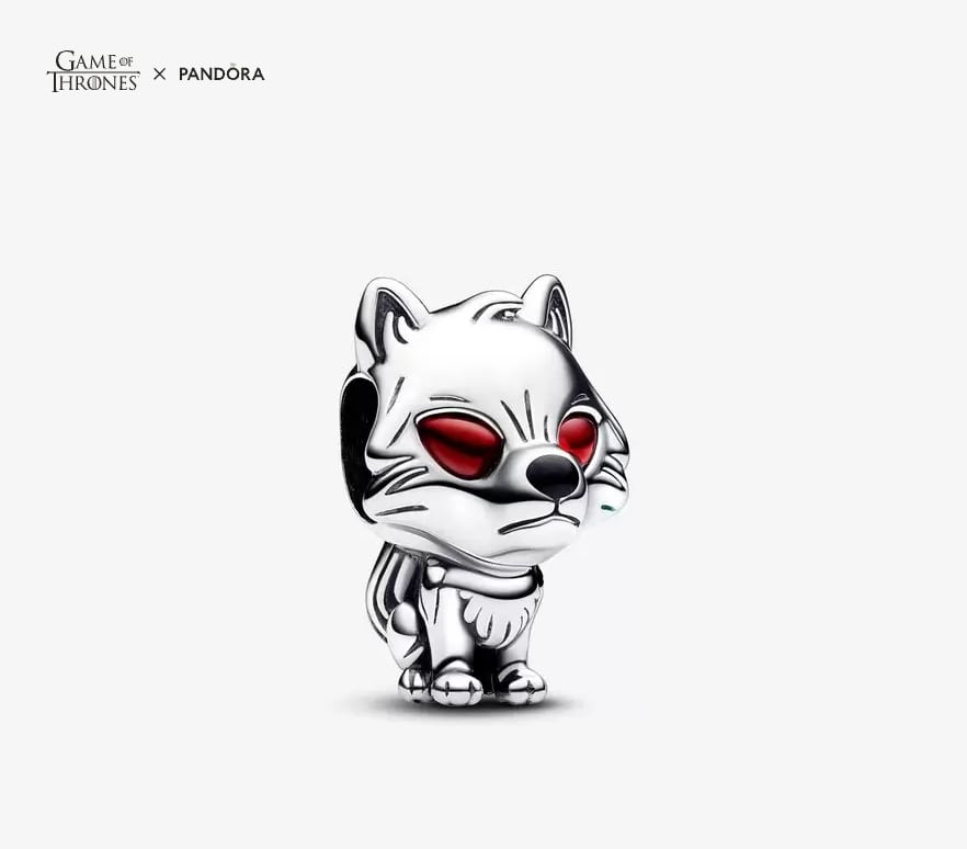 Game of Thrones Ghost Direwolf Charm