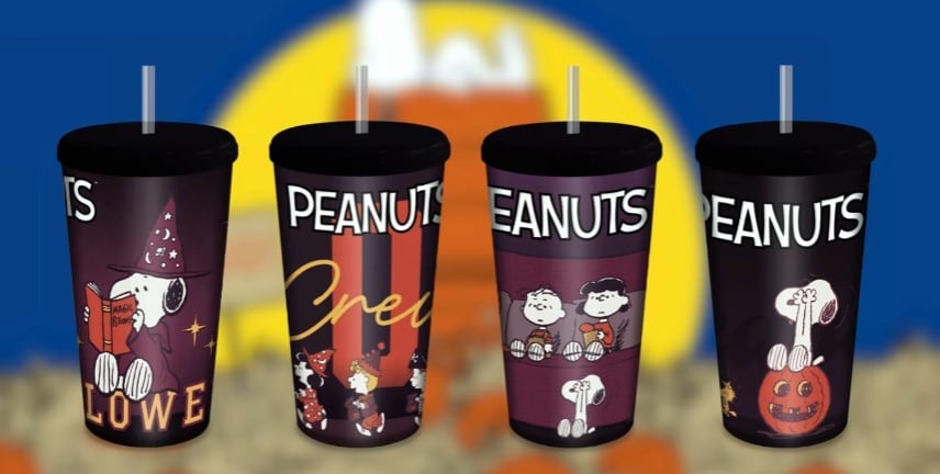 Vasos coleccionables de Snoopy en Cinemex por el 75 aniversario de Peanuts