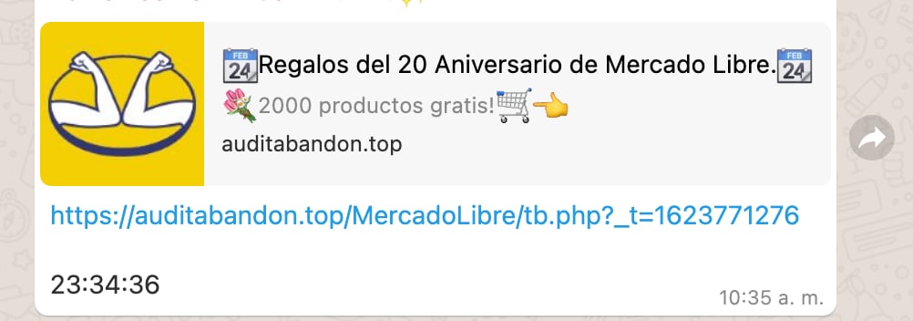Estafa en WhatsApp