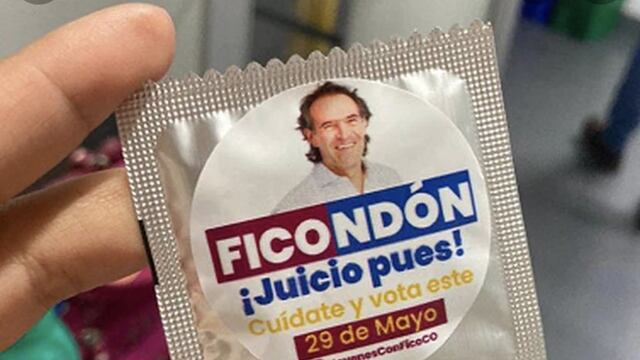 Fico Gutiérrez hace campaña con condones
