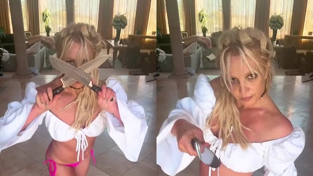 Britney Spears, baila con cuchillos
