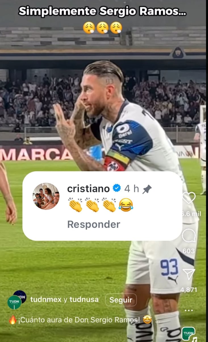 Cristiano Ronaldo reacciona al gol de Sergio Ramos
