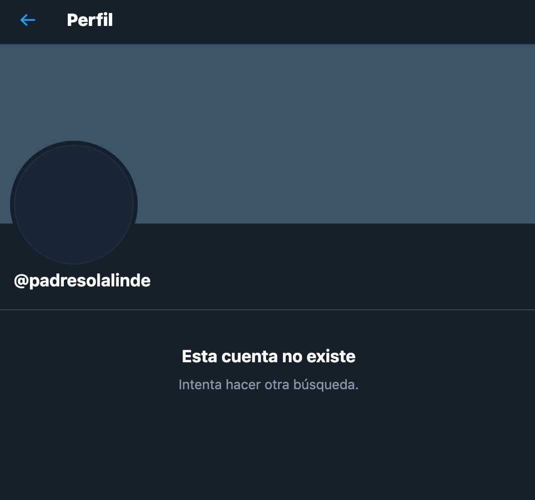 Cuenta de Solalinde en Twitter