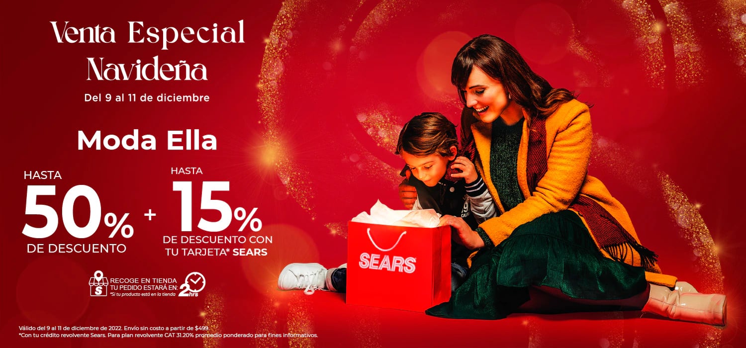 Venta navideña 2022 en Sears, 3 días de  las mejores ofertas