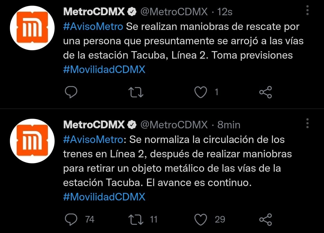 Metro anuncia suicidio de Eduardo Hernández Grabados