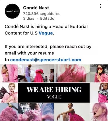 Puesto de Anna Wintour en Vogue ya aparece como vacante en LinkedIn