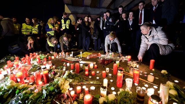 Homenaje a víctimas de atentados en Bruselas, Bélgica
