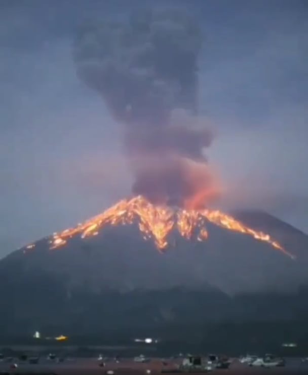 Erupción del volcán Sakurajima
