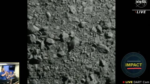 Impacto de la nave Dart contra el asteroide Dimorphos