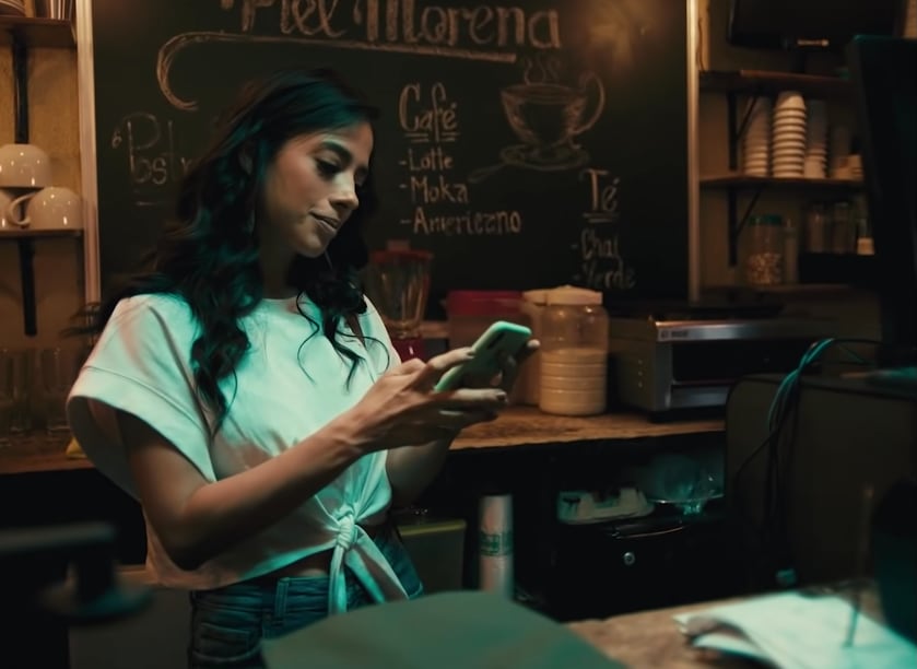 Escena video "Una Mujer Como Tú", Los Ángeles Azules