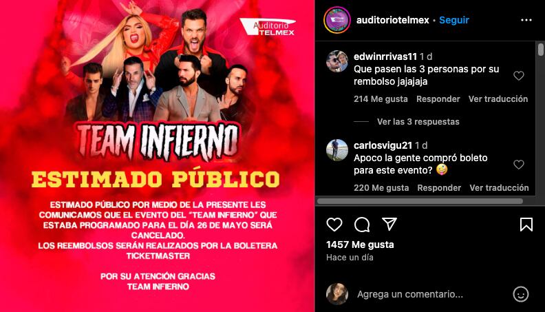Las burlas llueven y apagan al Team Infierno tras cancelar evento en la CDMX