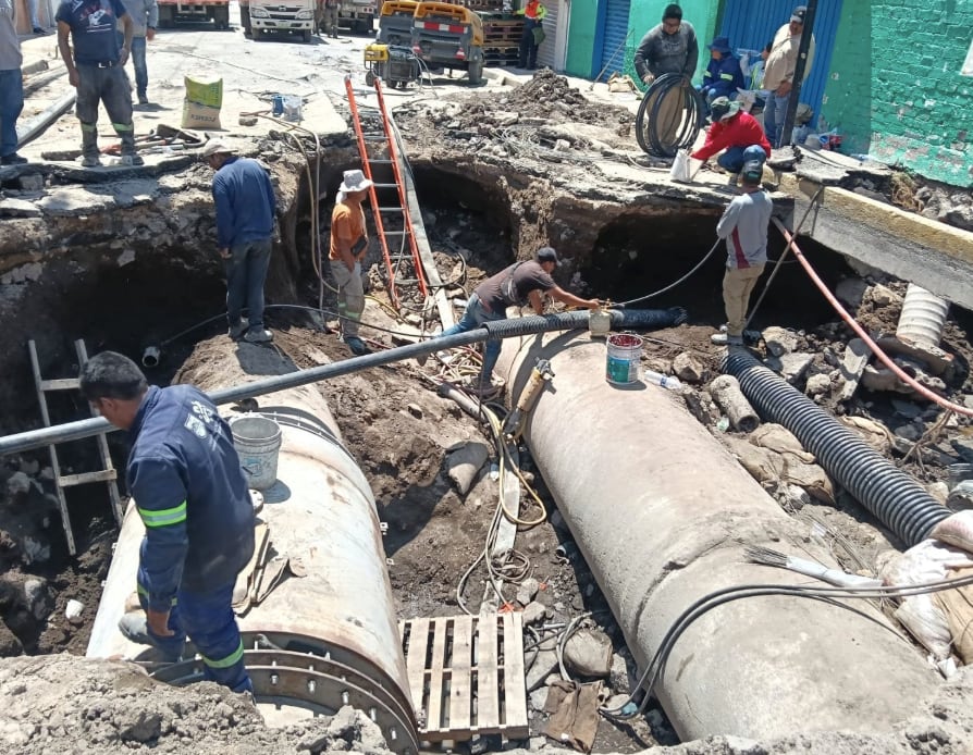 Concluyen trabajos de reparación por fuga de agua en Iztapalapa