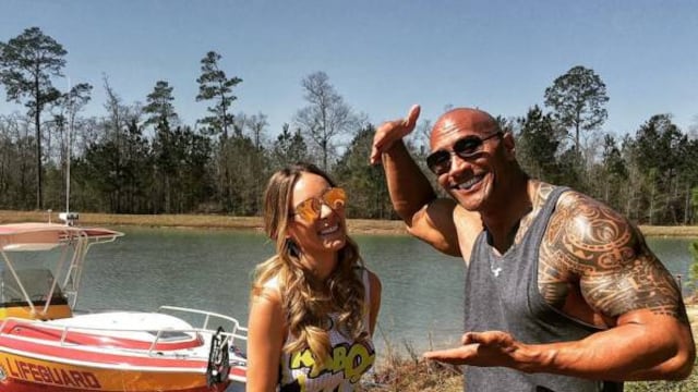 Belinda y Dwayne Johnson