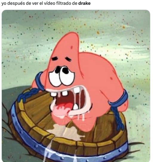 Meme del video sexual filtrado de Drake.