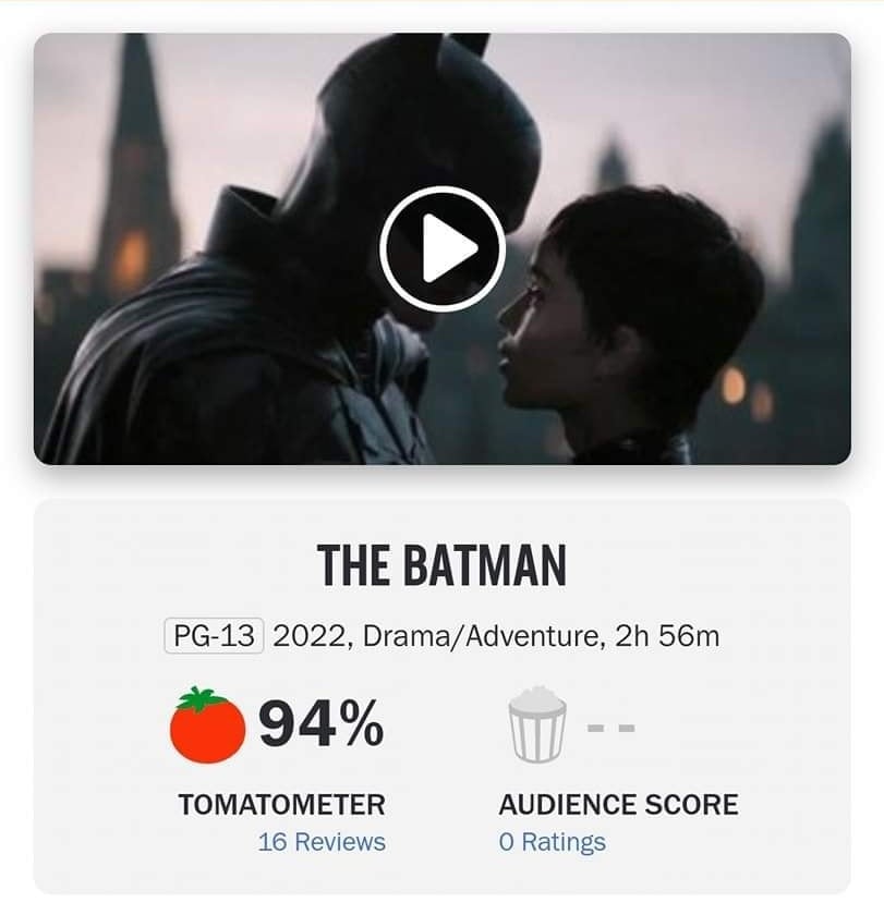 'The Batman' debuta en Rotten Tomatoes
