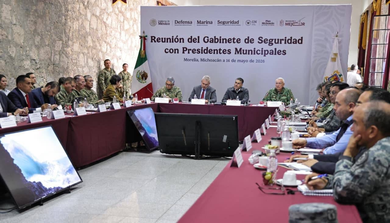 Omar García Harfuch encabeza reunión de seguridad en Michoacán