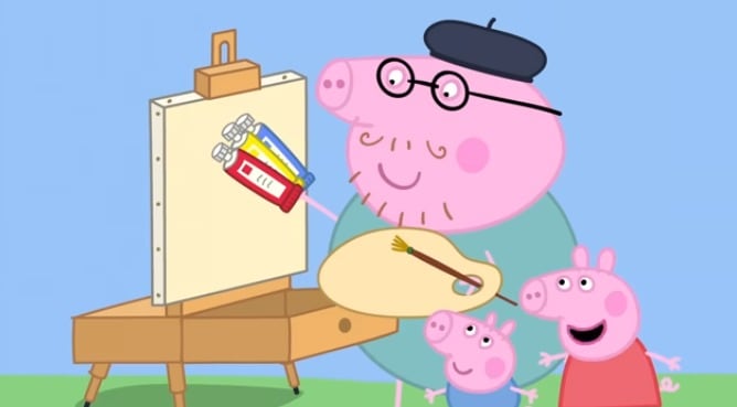 Capítulo Papá Cerdito le enseña a pintar a Peppa Pig