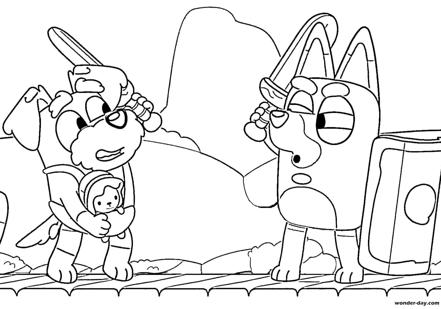 Dibujos de Bluey de vacaciones