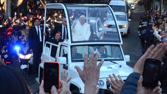 Recorrido del Papa en la Ciudad de México.