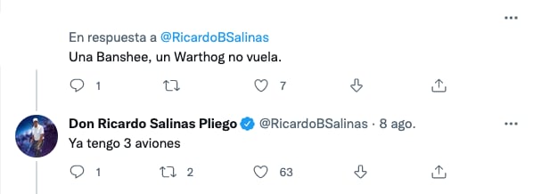 Ricardo Salinas Pliego presume que tiene 3 aviones