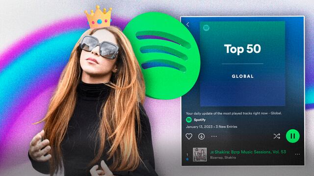 Shakira triunfando en Spotify y dedicando su tiradera a las "mujeres guerreras"