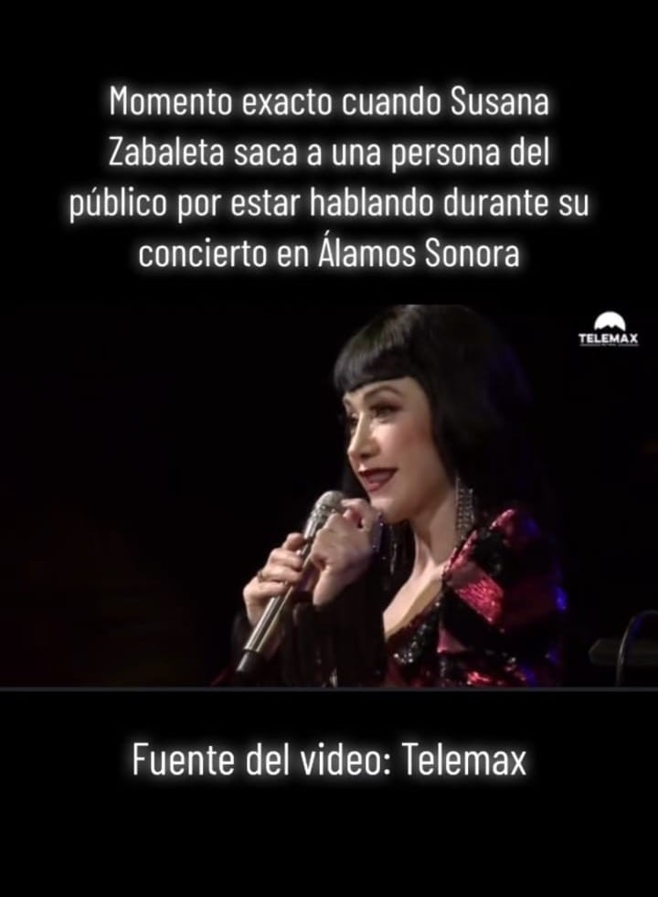 Susana Zabaleta es interrumpida por fan en un concierto
