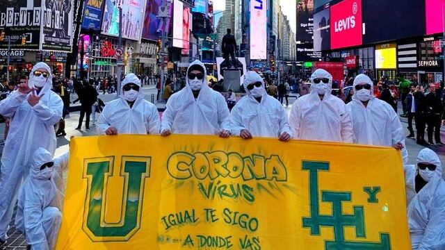 Un grupo de regiomontanos viajó a Nueva York para apoyar a Los Tigres.